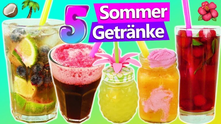 Erfrischende fruchtige Sommergetr&auml;nke zum Selbermachen